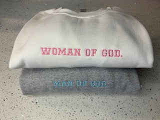 Woman of God Crewneck Sweatshirt Embroidered